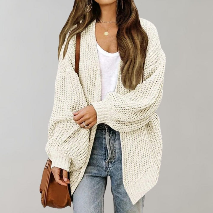 Casual Knitted Women's Cardigan - Aria-White-S-Nora Luxe