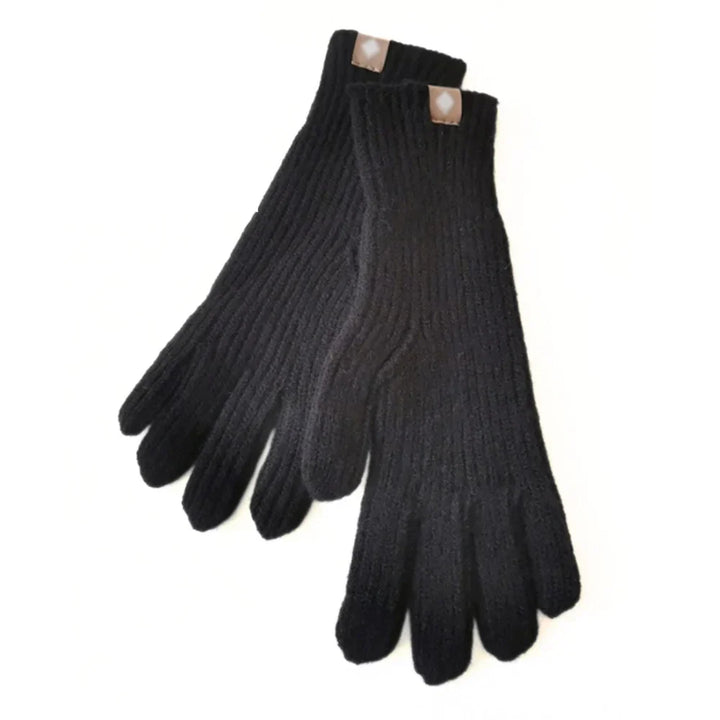 Casual Knitted Women's Gloves - Elara-Black-Nora Luxe