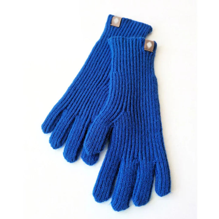 Casual Knitted Women's Gloves - Elara-Blue-Nora Luxe