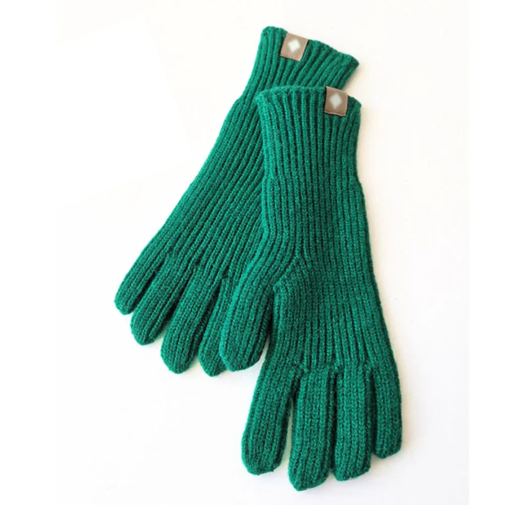 Casual Knitted Women's Gloves - Elara-Green-Nora Luxe
