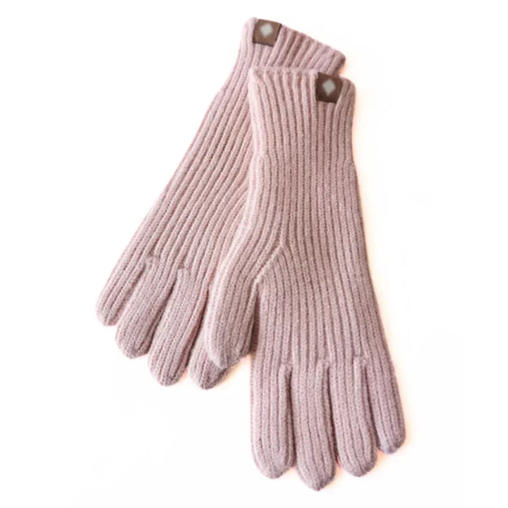 Casual Knitted Women's Gloves - Elara-Pink-Nora Luxe