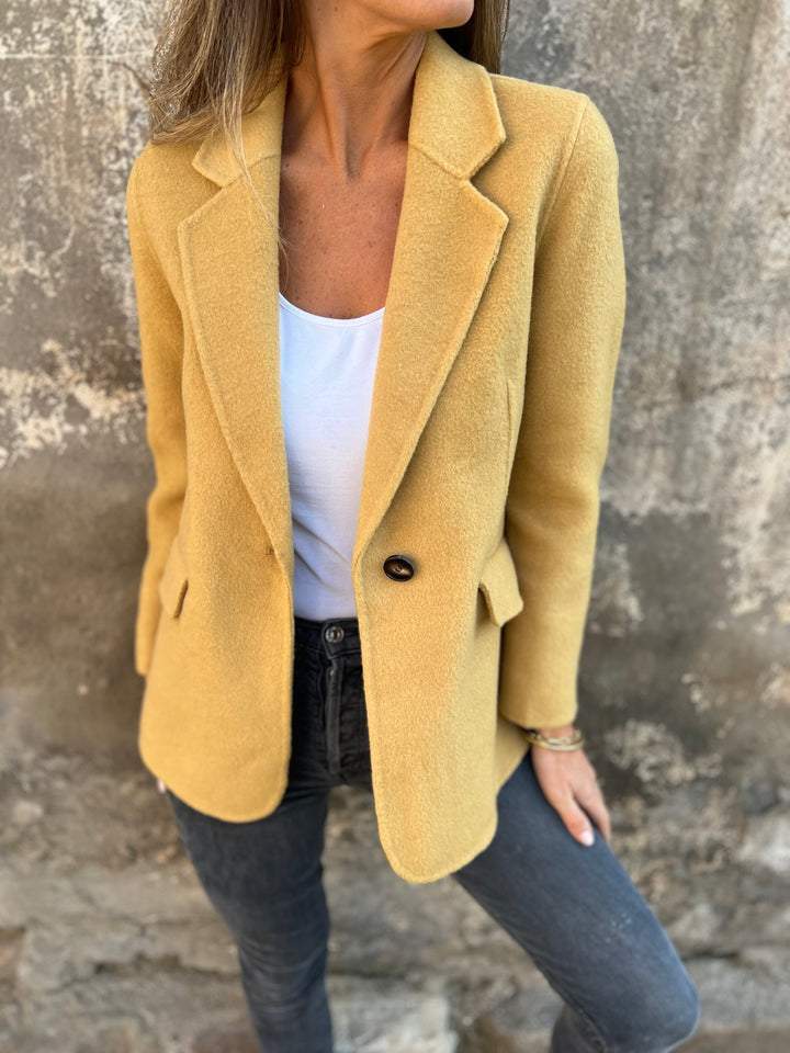 Casual Ladies Blazer - Elisa-Yellow-S-Nora Luxe