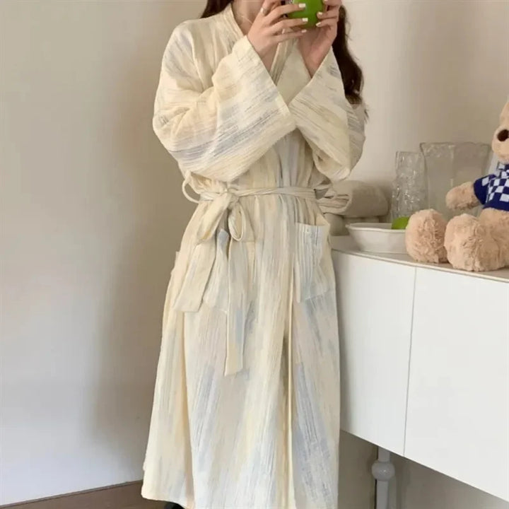 Casual Ladies Summer Bathrobe with Kimono Design – Hana-M-State of Style