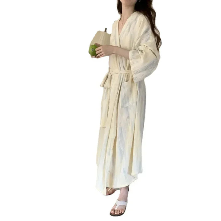 Casual Ladies Summer Bathrobe with Kimono Design – Hana-S-State of Style