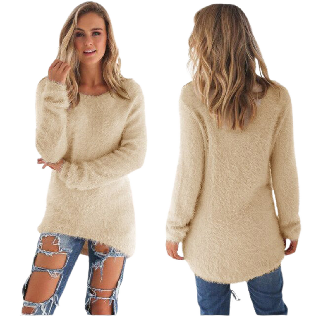Casual Ladies Sweater - Ella-Beige-S-Nora Luxe