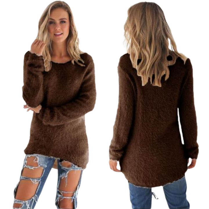Casual Ladies Sweater - Ella-Brown-S-Nora Luxe