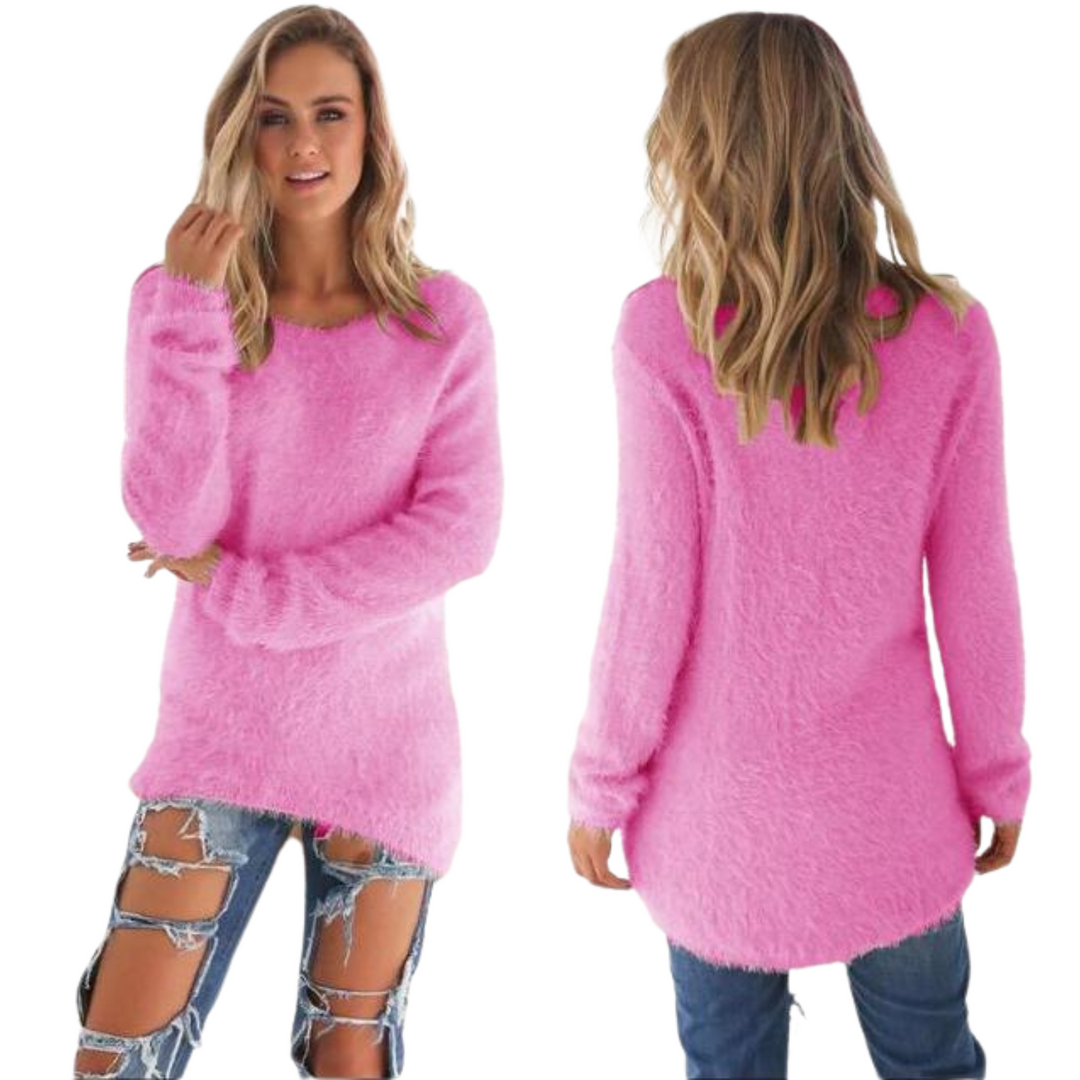 Casual Ladies Sweater - Ella-Pink-S-Nora Luxe