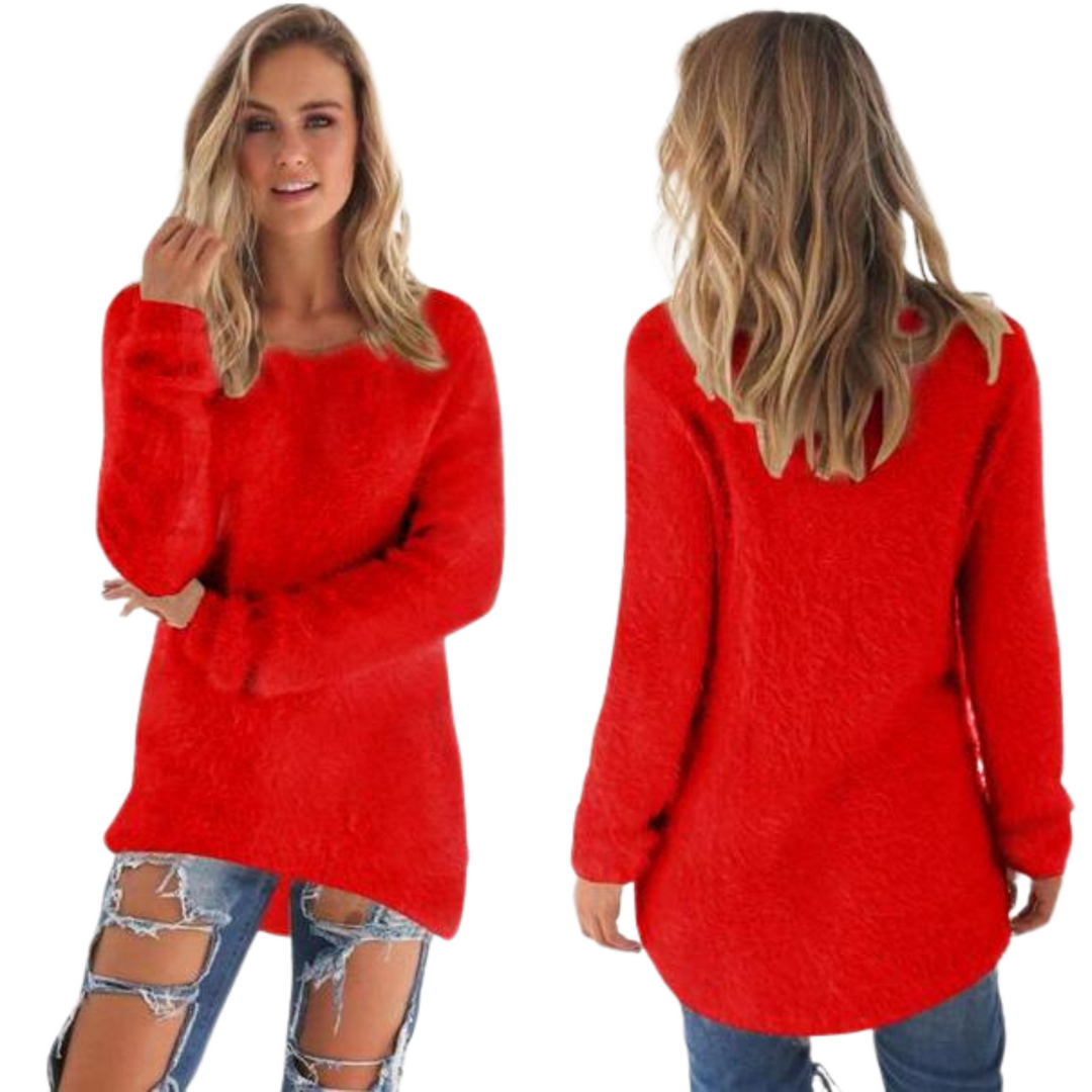 Casual Ladies Sweater - Ella-Red-S-Nora Luxe