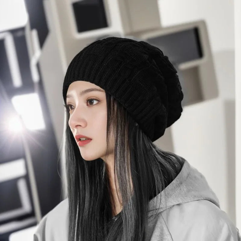 Casual Ladies Winter Beanie - Nina-Black-Nora Luxe
