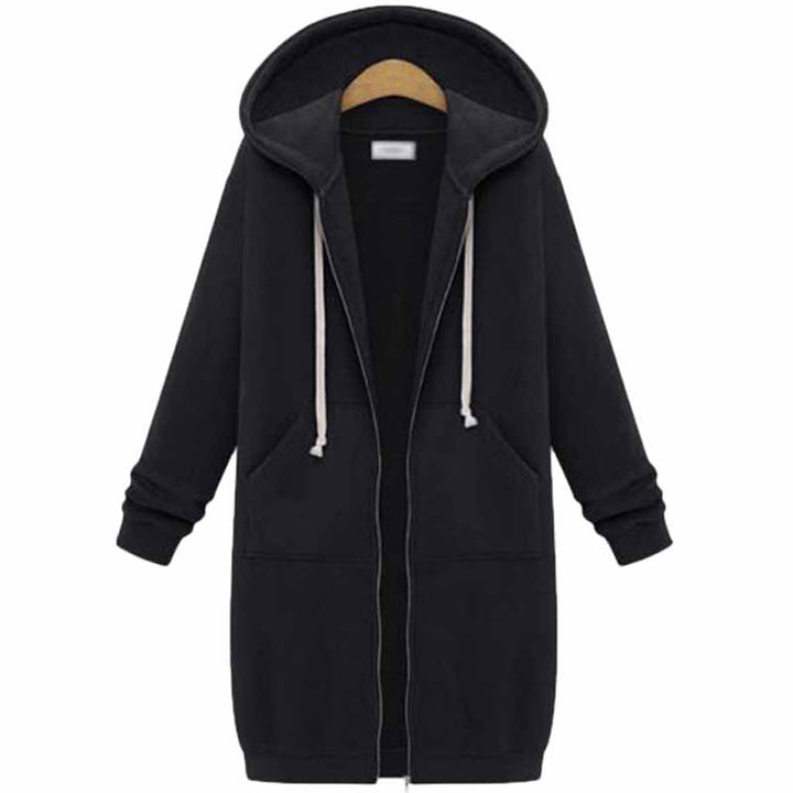 Casual Lang Women's Jacket - CozyZip-Black-M-Nora Luxe