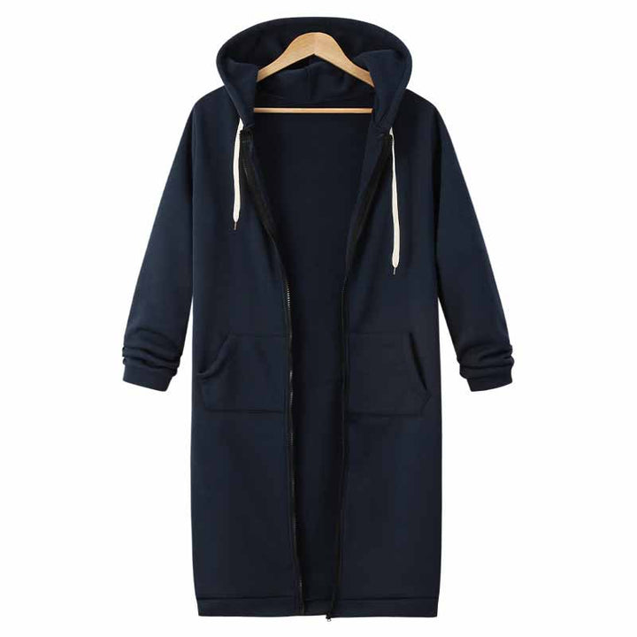 Casual Lang Women's Jacket - CozyZip-Dark Blue-M-Nora Luxe
