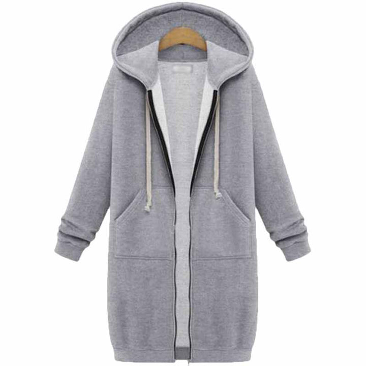 Casual Lang Women's Jacket - CozyZip-Gray-M-Nora Luxe