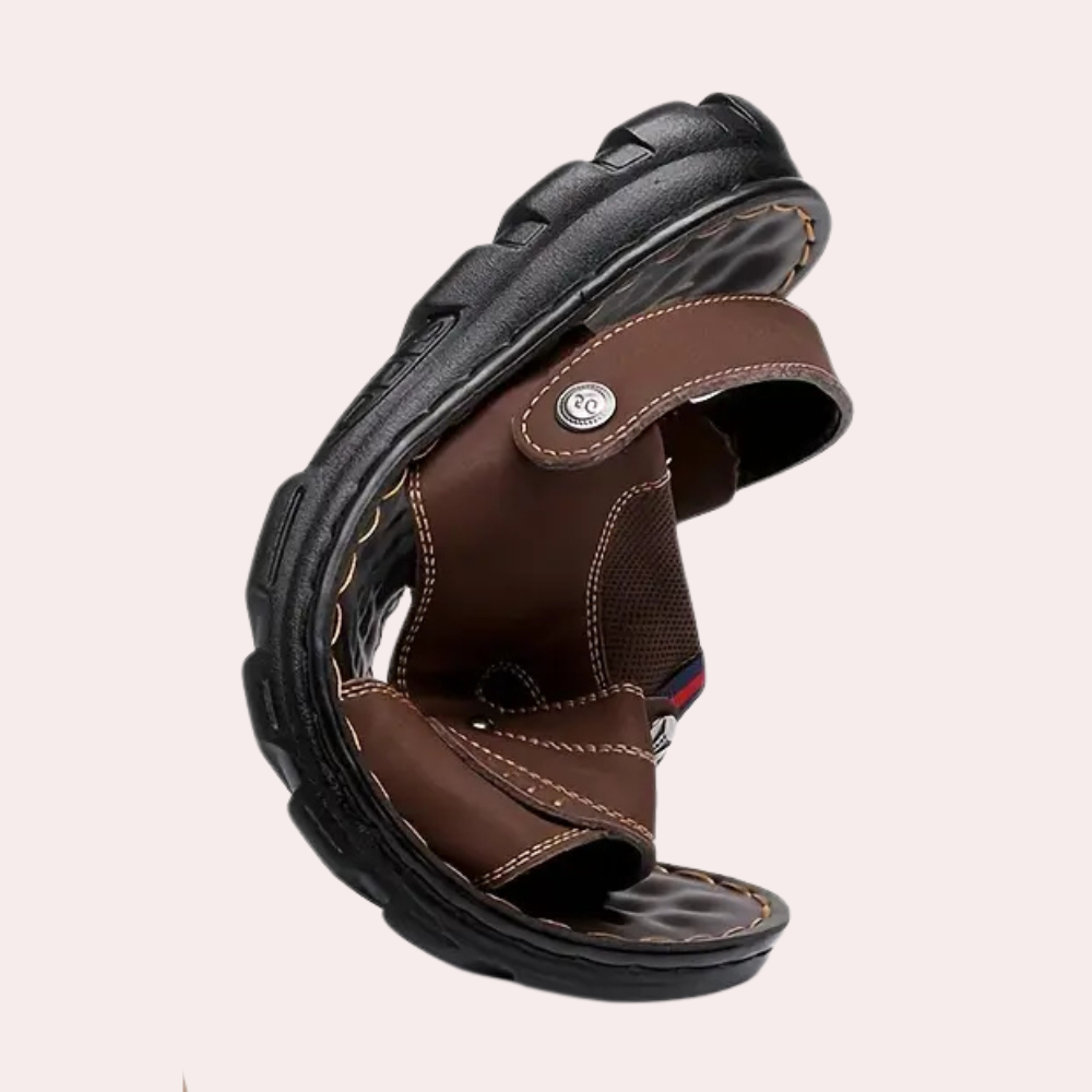 Casual Learning Sandals for Men - Leon-Black-6.5-Nora Luxe