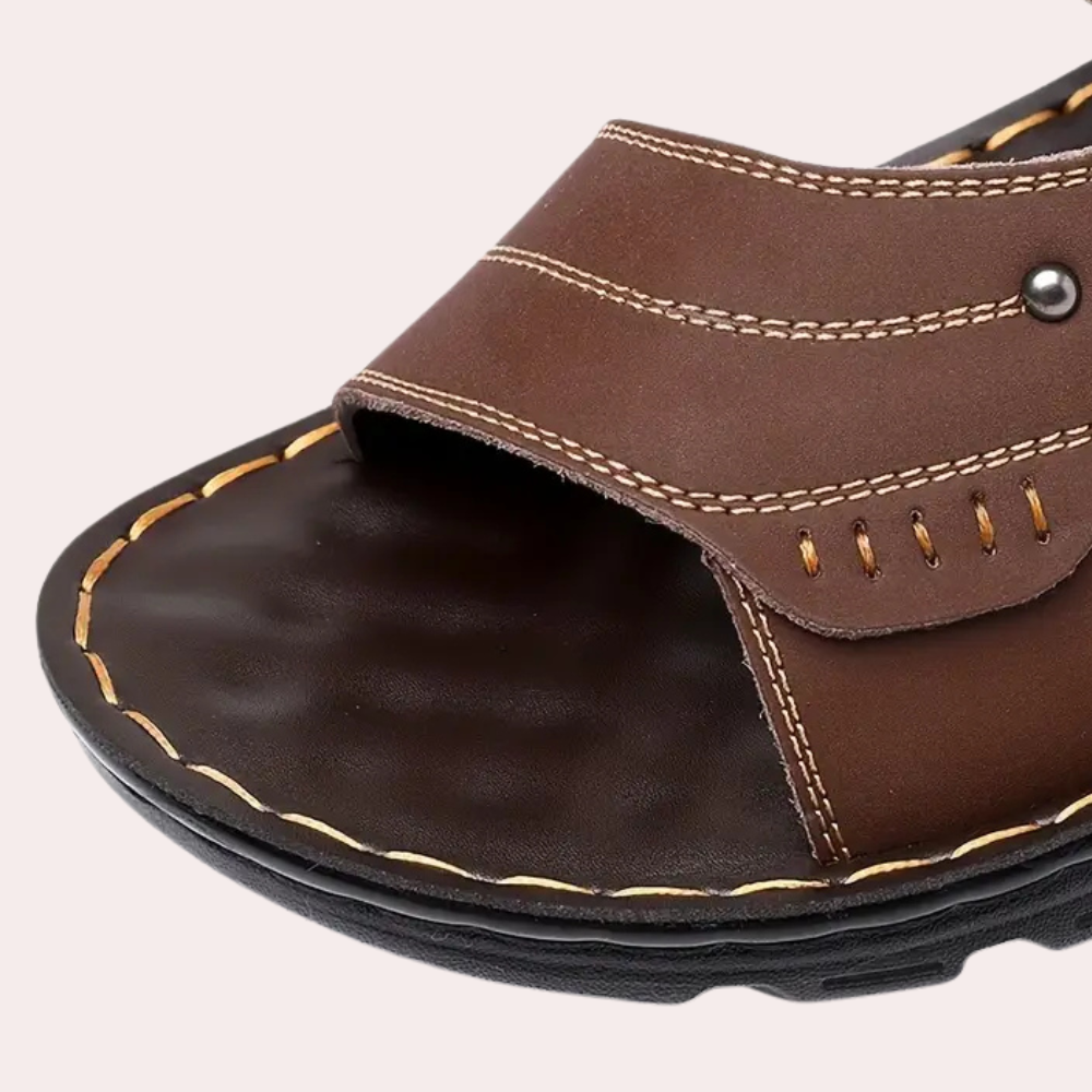Casual Learning Sandals for Men - Leon-Black-6.5-Nora Luxe