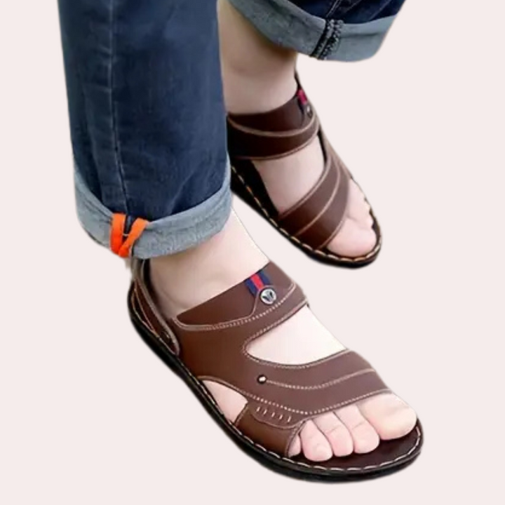 Casual Learning Sandals for Men - Leon-Black-6.5-Nora Luxe