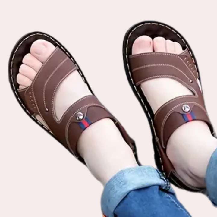 Casual Learning Sandals for Men - Leon-Black-6.5-Nora Luxe