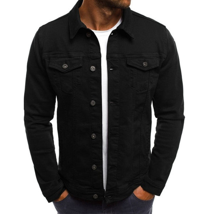 Casual Men's Denim Jacket - Mason-Black-M-Nora Luxe