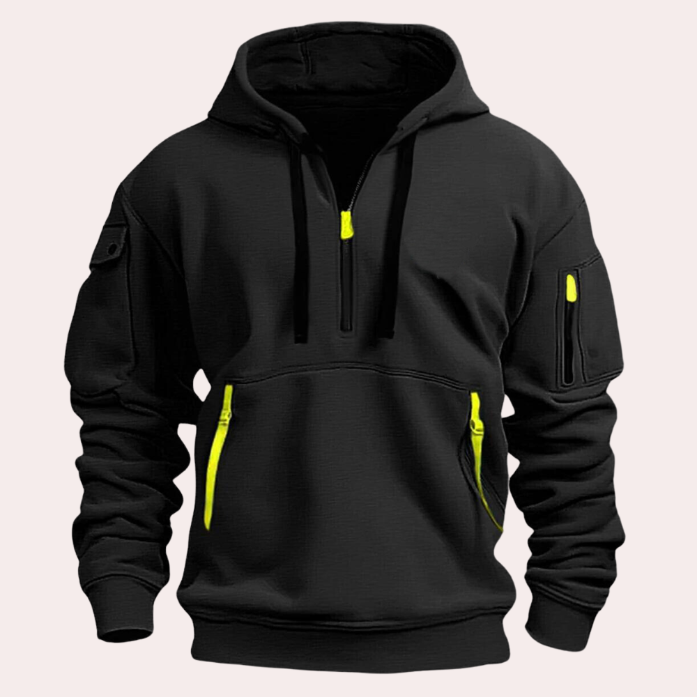Casual Men's Hoodie - Théo-Black-S-Nora Luxe