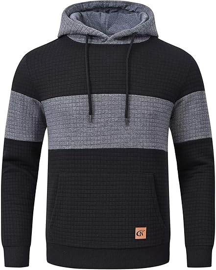 Casual Men's Hoodie - Timo-Blue Gray Stripe-S-Nora Luxe