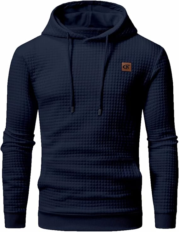 Casual Men's Hoodie - Timo-Dark Blue-S-Nora Luxe