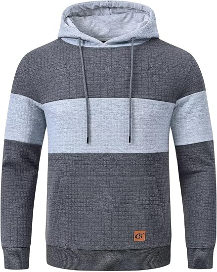 Casual Men's Hoodie - Timo-Gray Light Gray Stripe-S-Nora Luxe