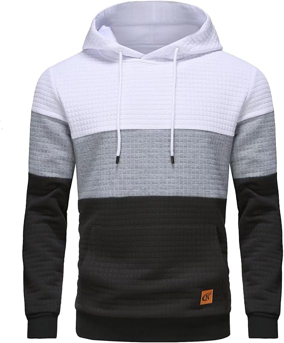 Casual Men's Hoodie - Timo-White Gray Black-S-Nora Luxe