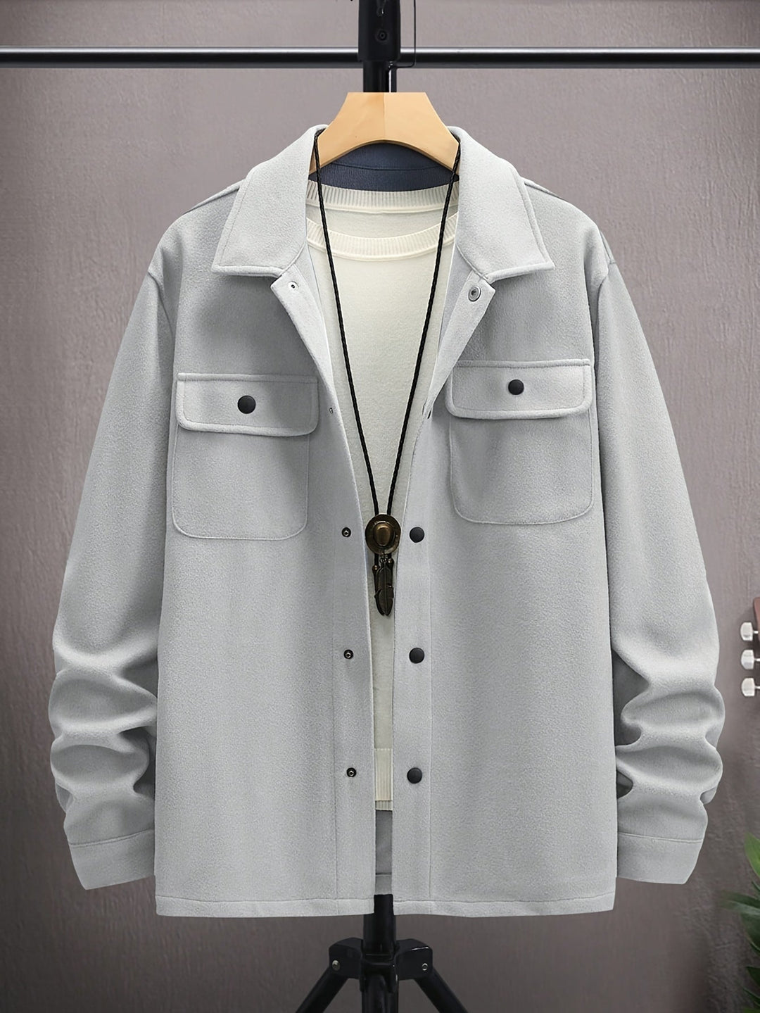 Casual Men's Jacket with Flap Pockets - Ruben-XS-Nora Luxe