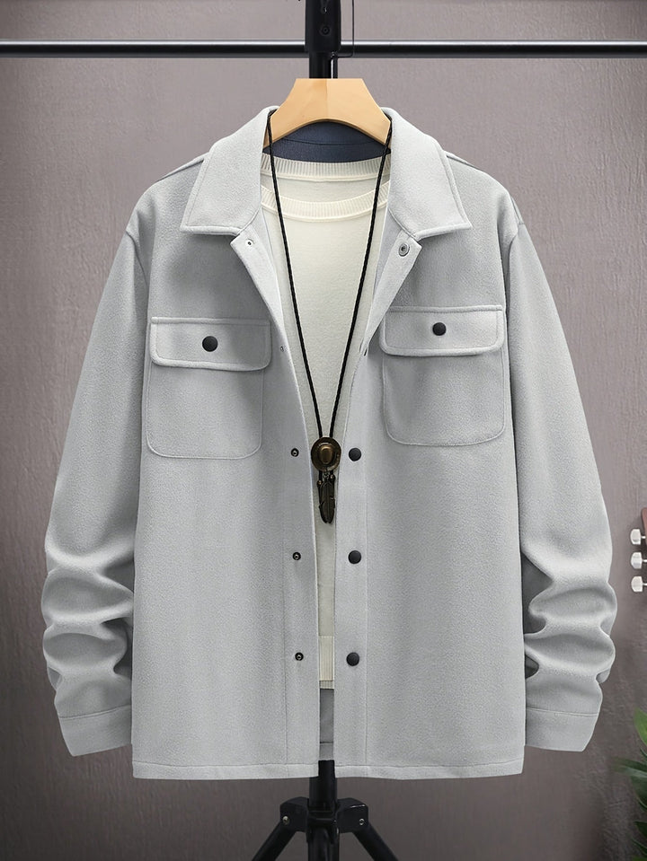 Casual Men's Jacket with Flap Pockets - Ruben-XS-Nora Luxe