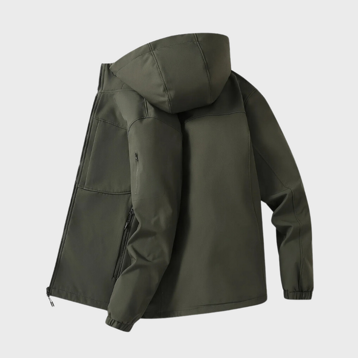 Casual Men's Jacket with Hood - Marco-Khaki-XS-Nora Luxe