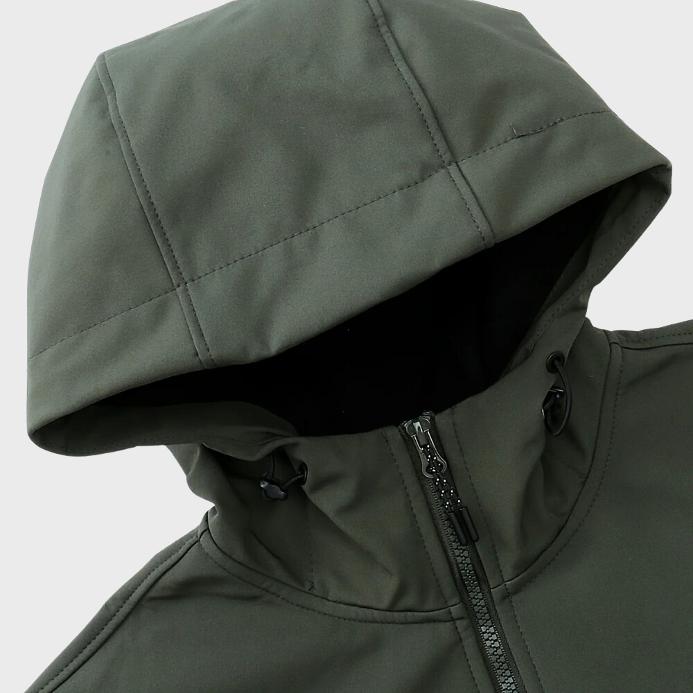 Casual Men's Jacket with Hood - Marco-Khaki-XS-Nora Luxe