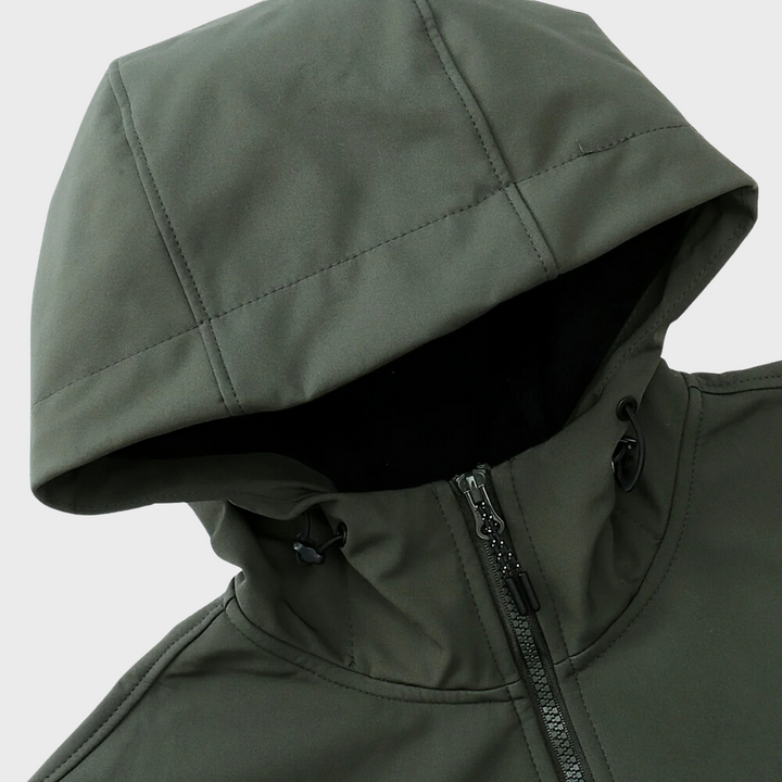 Casual Men's Jacket with Hood - Marco-Khaki-XS-Nora Luxe
