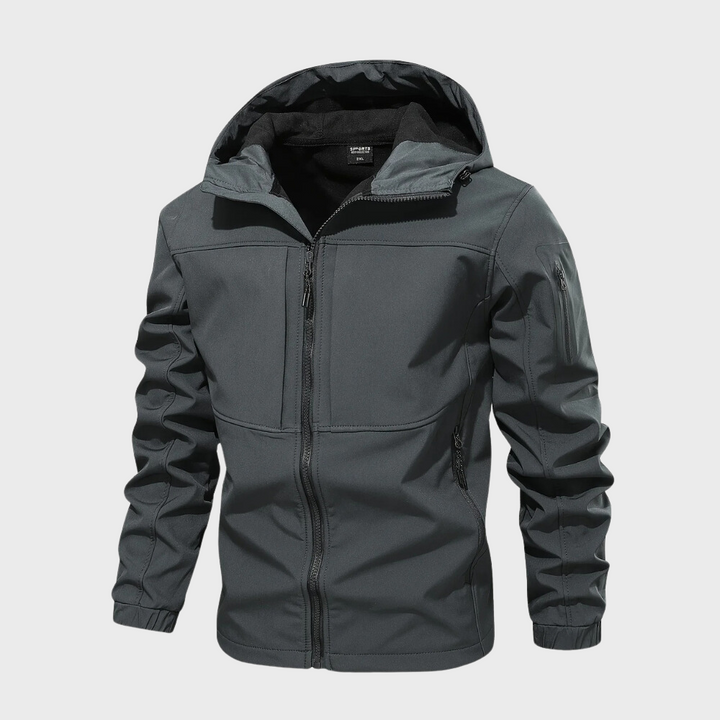 Casual Men's Jacket with Hood - Marco-Marine blue-XS-Nora Luxe