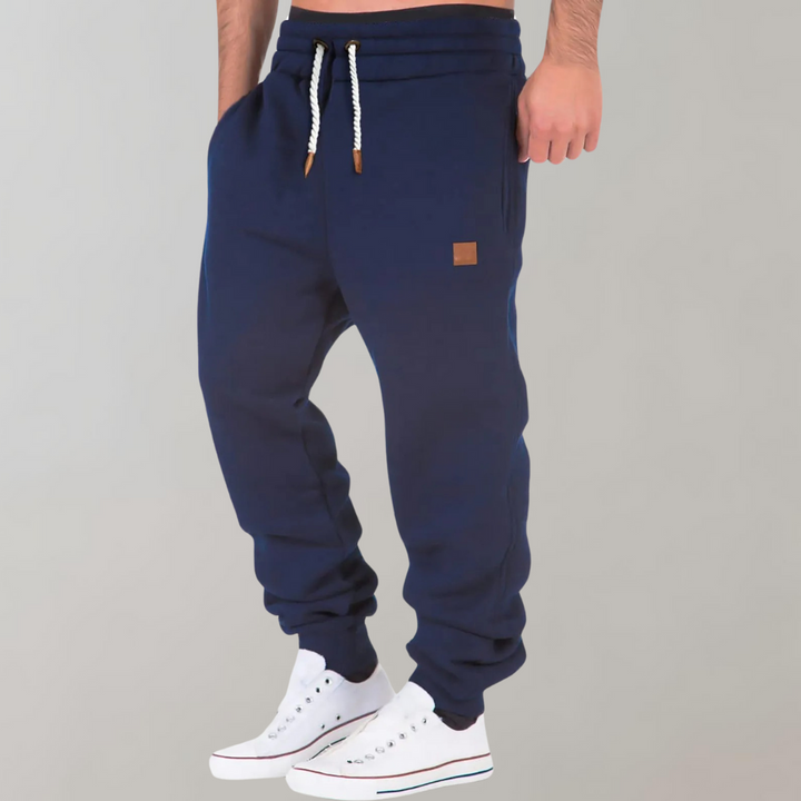 Casual Men's Jogging Trousers - Axel-Dark Blue-S-Nora Luxe
