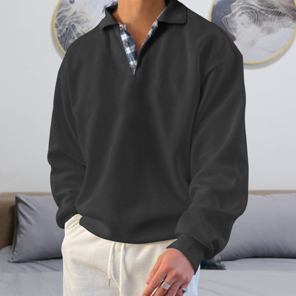 Casual Men's Sweater - Victor-Black-S-Nora Luxe