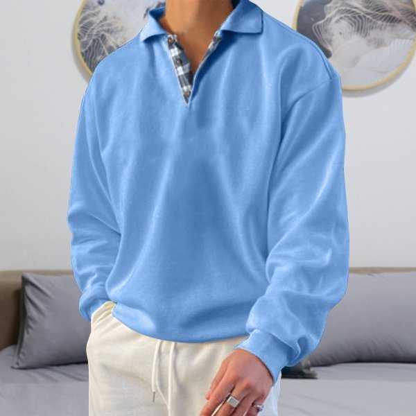 Casual Men's Sweater - Victor-Blue-S-Nora Luxe