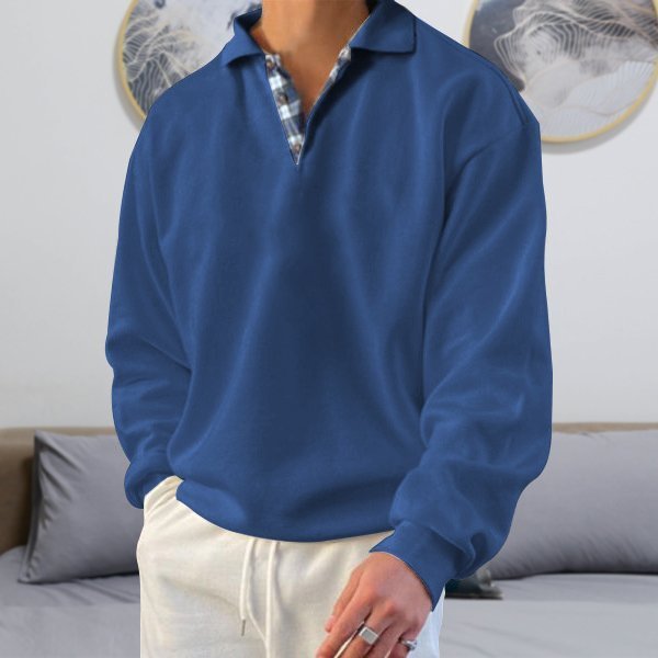 Casual Men's Sweater - Victor-Dark Blue-S-Nora Luxe