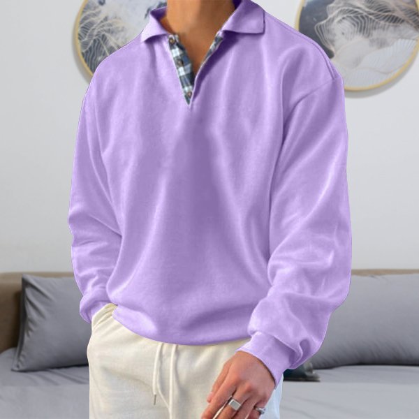 Casual Men's Sweater - Victor-Purple-S-Nora Luxe