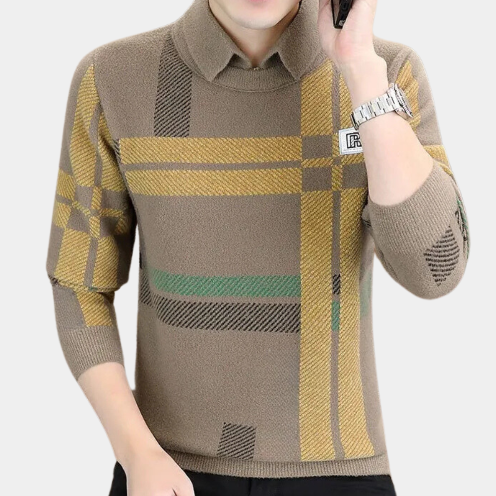 Casual Men's Sweater with Timeless Design - Otis-Black-S-Nora Luxe