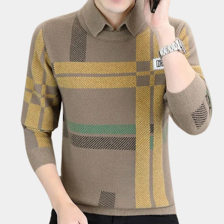 Casual Men's Sweater with Timeless Design - Otis-Black-S-Nora Luxe