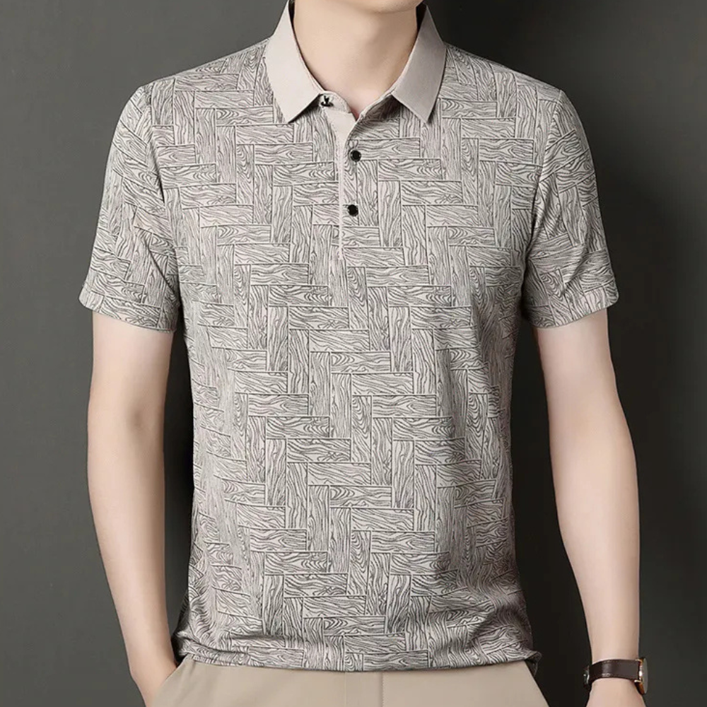 Casual Men's T-Shirt - Noah-Beige-S-Nora Luxe
