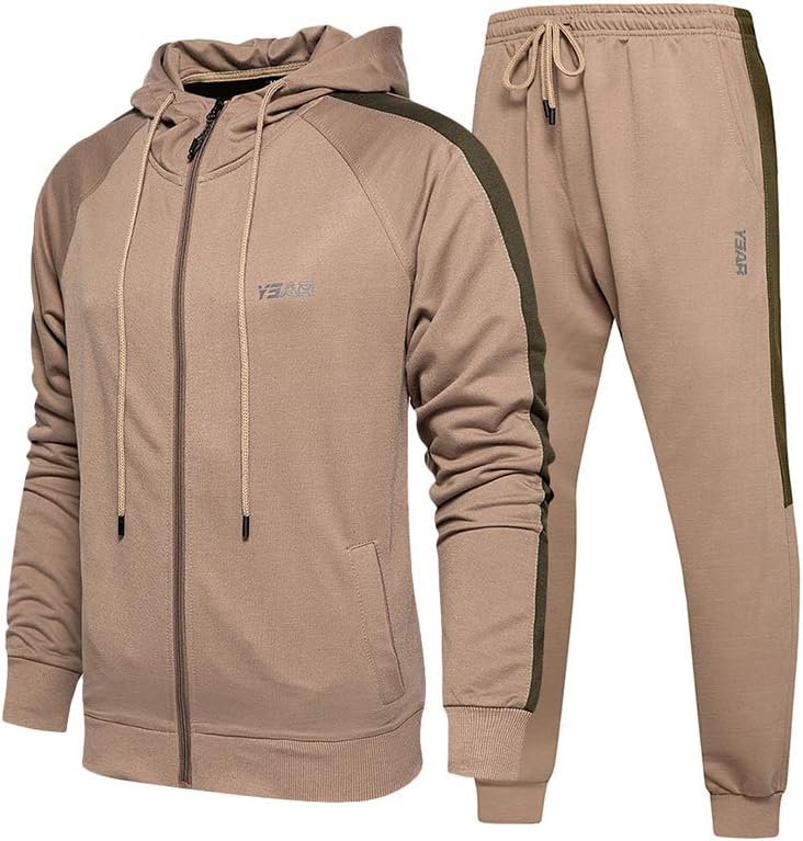 Casual Men's Tracksuit - Noah-Khaki-S-Nora Luxe