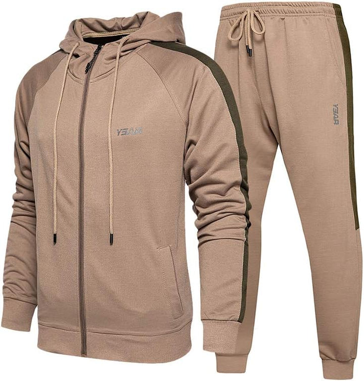 Casual Men's Tracksuit - Noah-Khaki-S-Nora Luxe