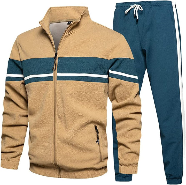 Casual Men's Tracksuit - Ryan-Khaki-S-Nora Luxe