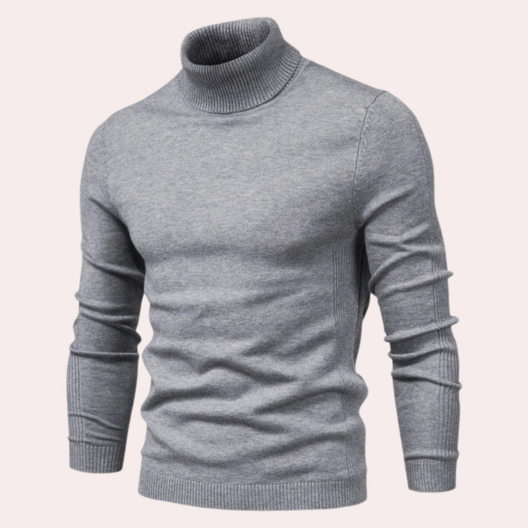 Casual Men's Turtleneck - Noah-Gray-S-Nora Luxe