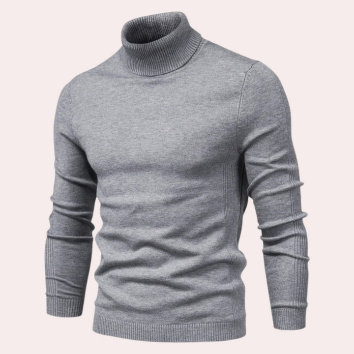 Casual Men's Turtleneck - Noah-Gray-S-Nora Luxe
