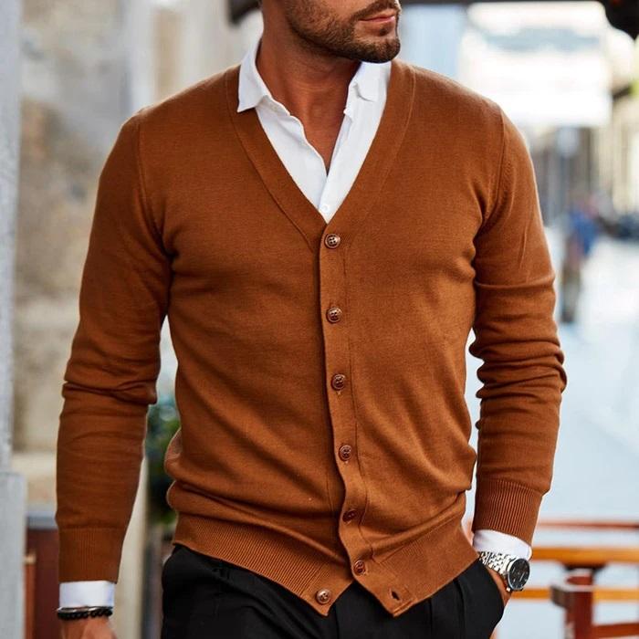 Casual Mens Vest - Orion-Dark brown-S-Nora Luxe