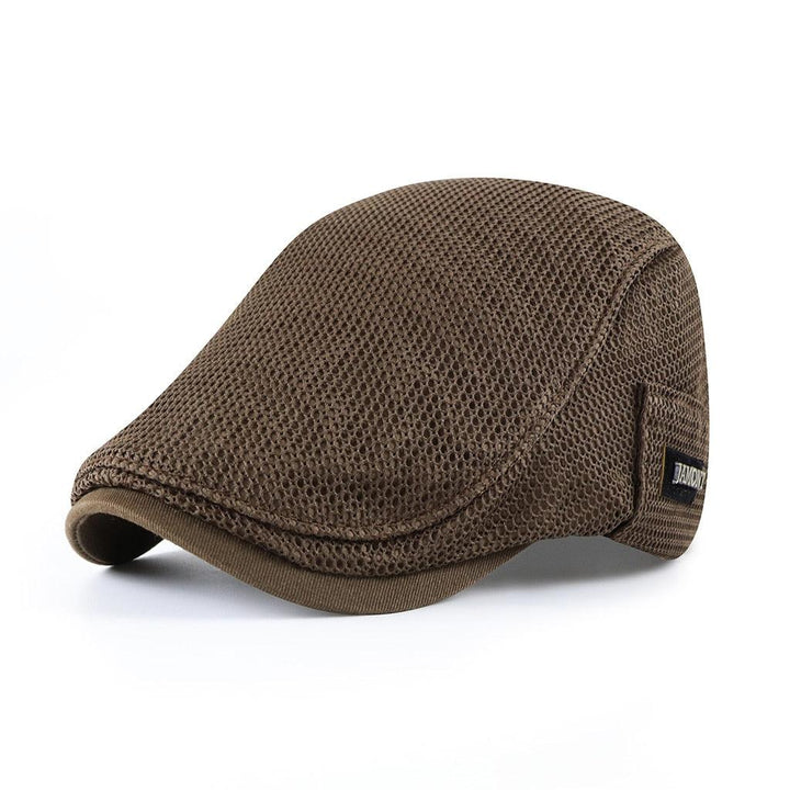 Casual Mesh Beret for Men - AirFlow-Brown-Nora Luxe