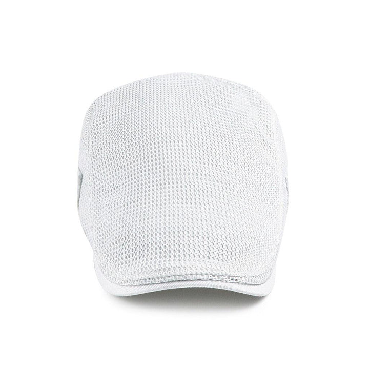 Casual Mesh Beret for Men - AirFlow-White-Nora Luxe