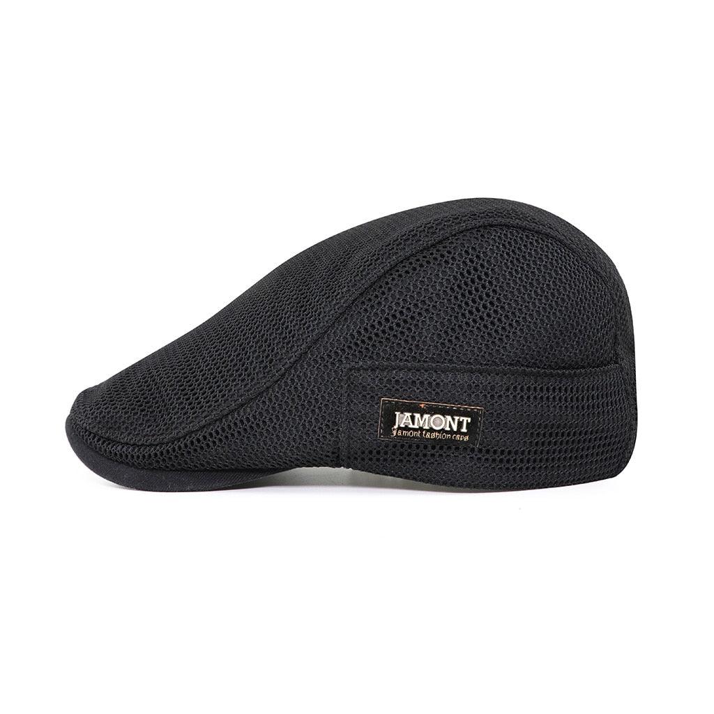 Casual Mesh Beret for Men - AirFlow-White-Nora Luxe