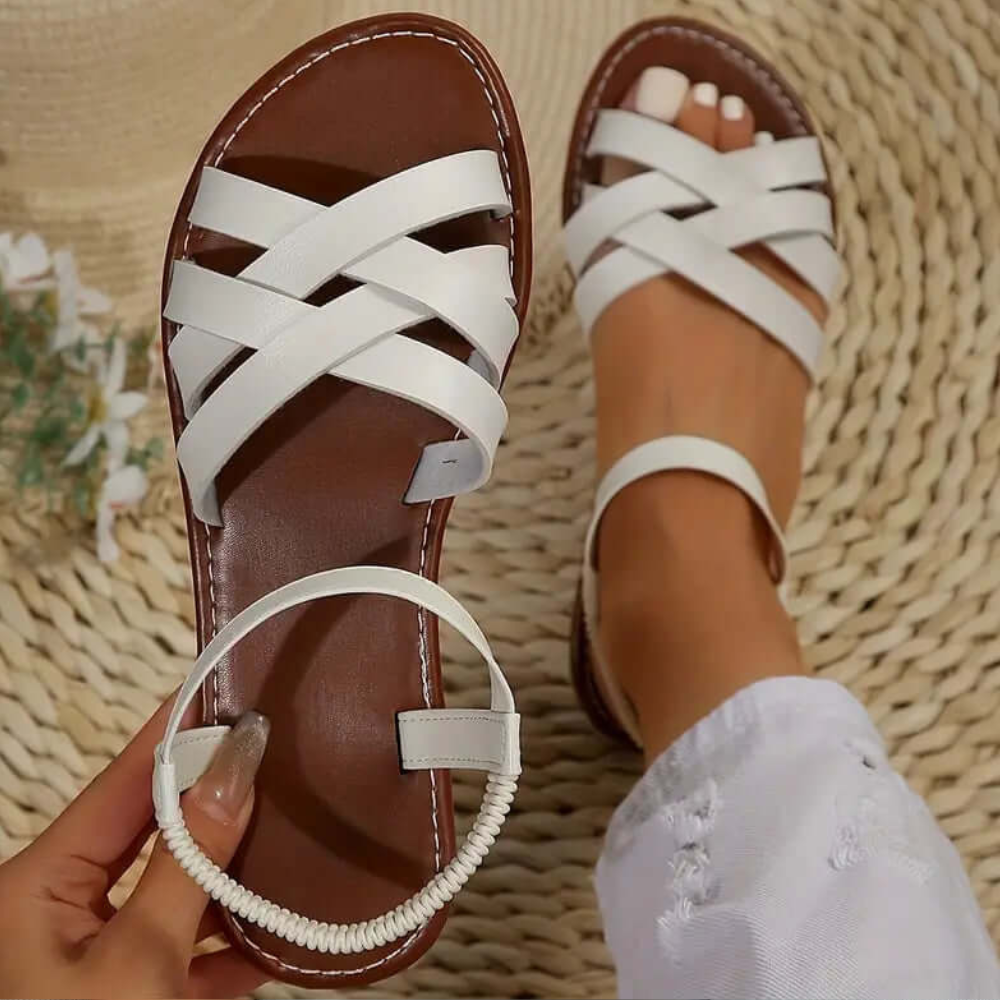 Casual Sandals for Women - Lina-White-4.5-Nora Luxe